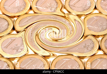 Monnaie / finances,pièces,Allemagne,1 euro,symbole,euro crunch,euro crunch,euro coin,euro pièces,au vortex,monnaie souple,mono pièces en euros,un euro,1 euro,symbole,symboles,symbolisme,imaginaires,fluctuation,symbolique,contraction de la dette,crise économique,crise économique,crise économique,petit changement,taux de change,taux de change,économie,baisse,activité économique,économie,économies,prix en euro,économies,croissance,économies,prix en euro,économies,économies,croissance,économies,prix en euro,croissance,croissance,économies,économies,économies,économies,prix en euro,croissance,croissance,croissance,prix en euro,croissance,croissance,économies,prix en euro,croissance, Banque D'Images