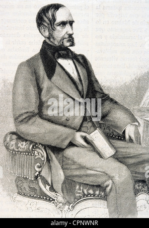 Anton von Schmerling (1805-1893). Homme politique autrichien. La gravure à l'histoire universelle, 1885. Banque D'Images