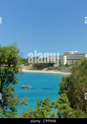 Club Hotel Aguamarina situé à côté de la plage de arenal d'en castell menorca Baléares Espagne Banque D'Images