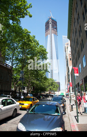 La tour de la liberté presque fini à New York, Manhattan. En construction à Ground Zero Banque D'Images