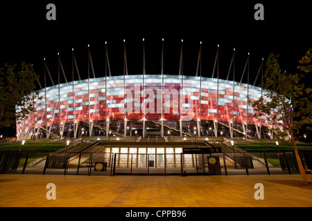 Le stade national, (Stadion Narodowy) Stade de football à Varsovie, Pologne. Banque D'Images