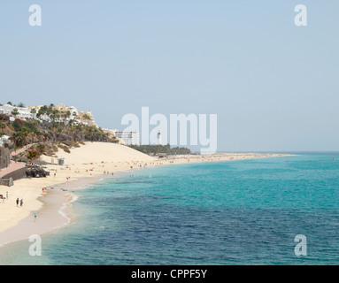 Vue vers le phare de Morro Jable Fuerteventura, Îles Canaries, Espagne Banque D'Images