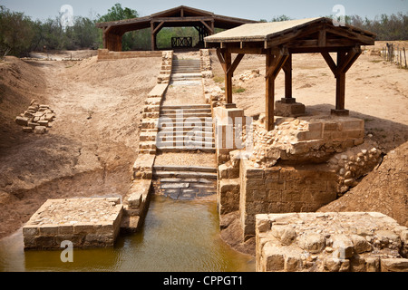 "Les Chapelles" site du baptême, Béthanie au-delà du Jourdain, la Jordanie, l'Asie occidentale Banque D'Images