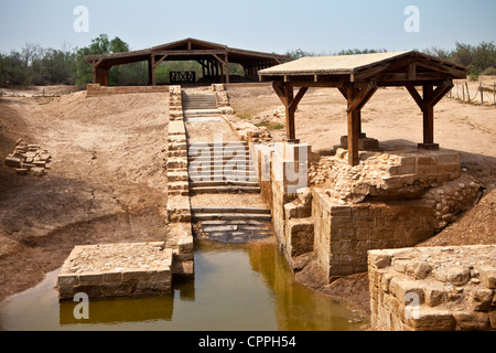 "Les Chapelles" site du baptême, Béthanie au-delà du Jourdain, la Jordanie, l'Asie occidentale Banque D'Images