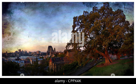 Vieille ville de Sydney - Panorama cousus Banque D'Images