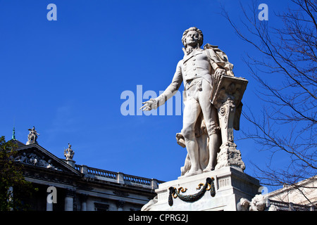 Statue de Wolfgang Amadeus Mozart dans le Burggarten, à Vienne, Autriche Banque D'Images