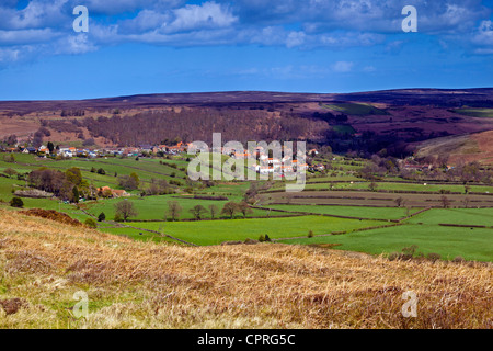 Vue sur Castleton, North Yorkshire Moors National Park Banque D'Images