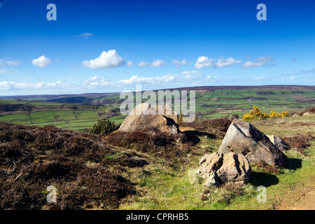 Vue sur of Glaisdale vers Denby, North Yorkshire Moors National Park Banque D'Images