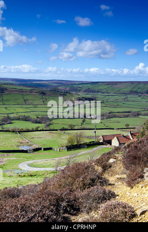 Vue sur of Glaisdale vers Denby, North Yorkshire Moors National Park Banque D'Images