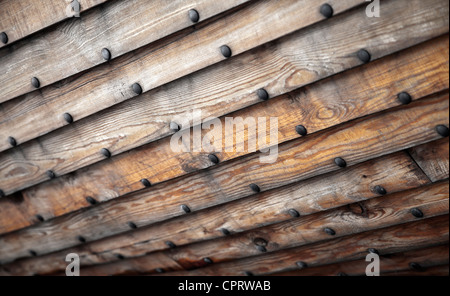 La texture de la coque des navires anciens en bois Banque D'Images