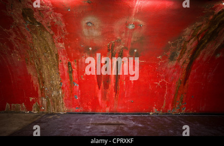 Auber est rouge, l'ancien et du corridor de l'ofAuber picturale colorée RER (métro) à Paris Banque D'Images