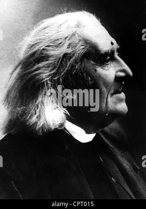 Liszt, Franz, 22.10.1811 - 31.7.1886, compositeur et musicien hongrois, portrait, profil, vers 1880 , Banque D'Images