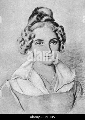 Varnhagen von Ense, Rahel, 19.5.1771 - 7.3.1833, responsable allemand, portrait, dessin de Wilhelm Hensel, 1822, Banque D'Images