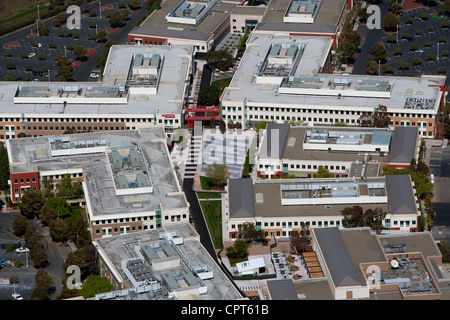 Photographie aérienne Facebook siège, Menlo Park, Californie Banque D'Images