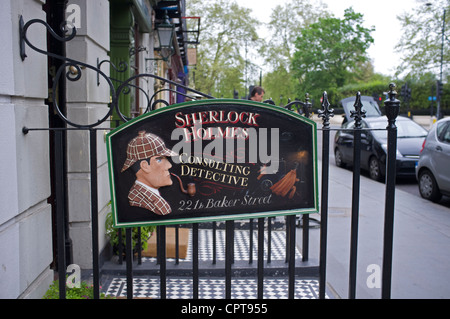 Musée Sherlock Holmes au 221b Baker Street à Londres Banque D'Images