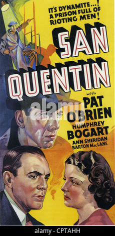 SAN QUENTIN Affiche pour 1937 Warner Bros film avec Humphrey Bogart Banque D'Images