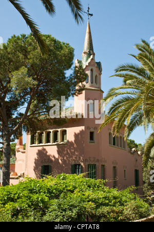 Parc Guell Barcelone conçu par Antonio Gaudi Banque D'Images