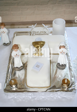 Gâteau confirmation Communion Banque D'Images