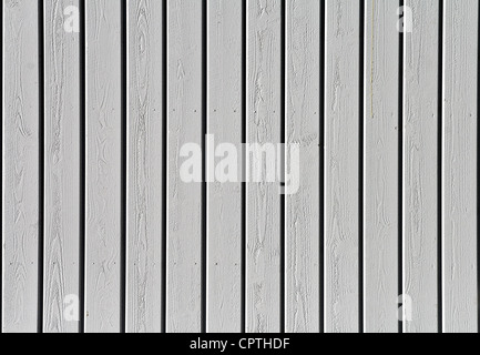 La texture de la garniture en bois peint blanc boards Banque D'Images