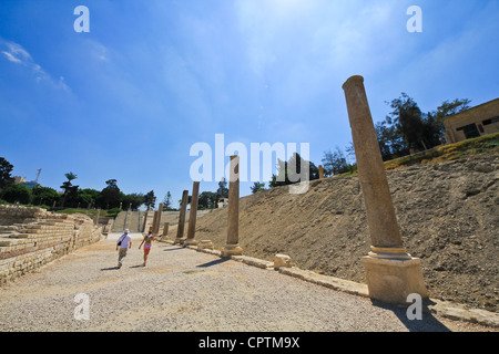 L'amphithéâtre romain de Kom el Dikka à partir de la 4ème ANNONCE de siècle, Alexandrie, Egypte Banque D'Images