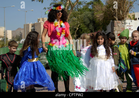 Purim festival 2012 à Eilat Israël Banque D'Images