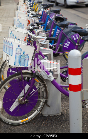 Location de cycles à Vienne Banque D'Images