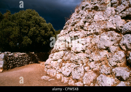 Talayotic site de Trepuco Balaeric Menorca, Espagne. Banque D'Images