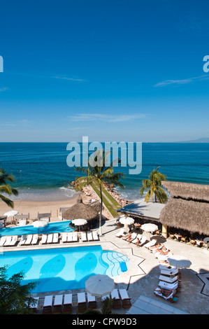 Le Mexique, Puerto Vallarta. Villa Premiere Hotel & Spa, Los Muertos beach, Puerto Vallarta, Mexique. Banque D'Images