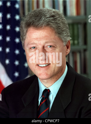 Bill Clinton, le président Bill Clinton, William Jefferson "Bill" Clinton, le 42e président des États-Unis Banque D'Images