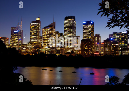 Sydney CBD (Central Business District) avec des gratte-ciel et skyline office tower blocks Sydney New South Wales Australie Banque D'Images
