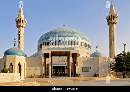 Asie Jordanie Amman le Roi Abdullah Mosque Banque D'Images