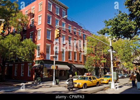 Bleeker Street, West Village, Greenwich Village, New York City. Banque D'Images