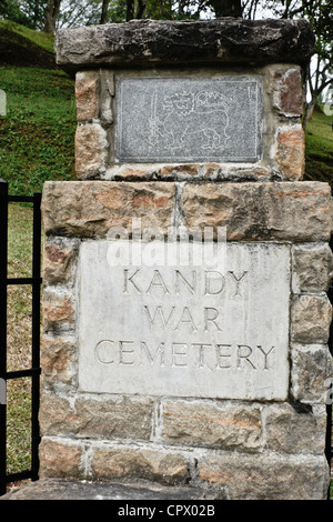 Le cimetière de guerre de Kandy, Kandy, Sri Lanka Banque D'Images