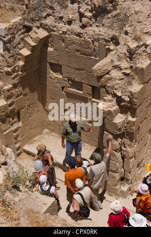 Les touristes au château de Kerak, Jordanie Banque D'Images