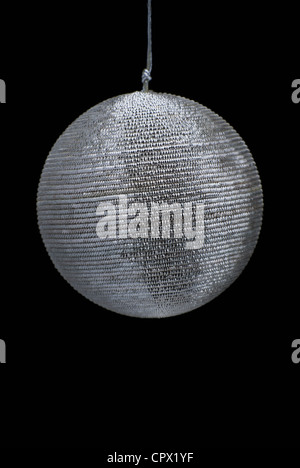 Boule de Noël d'argent, studio shot Banque D'Images