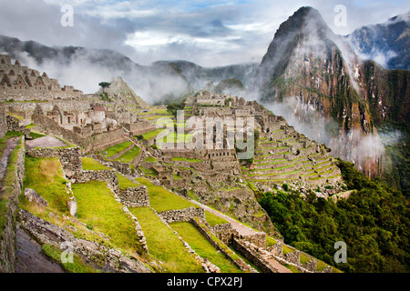 Le Machu Picchu, le Pérou, Amérique du Sud Banque D'Images