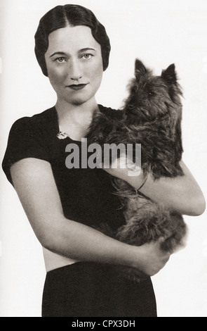 Wallis Simpson, plus tard, la Duchesse de Windsor, née Bessie Wallis Warfield, 1896 - 1986. Socialite américaine Banque D'Images