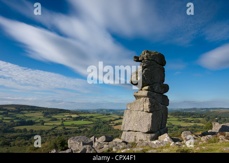 Le nez de Bowerman, Dartmoor, dans le Devon, England, UK Banque D'Images