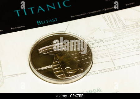 Titanic memorial coin Banque D'Images