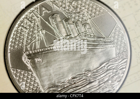 Titanic memorial coin Banque D'Images