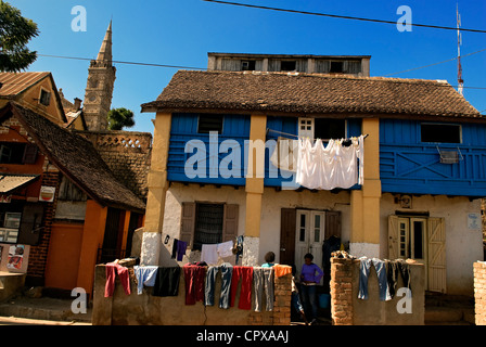 Madagascar, région Analamanga, Antananarivo (Tananarive ou Tana), quartier historique de Andahalo sur la hauteur de la ville Banque D'Images