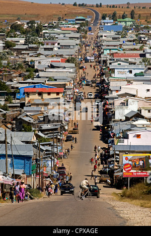 Madagascar Hautes terres centrales ancienne province de Fianarantsoa IHorombe Region ville nouvelle naissance de Sapphire rush Ilakaka on National Banque D'Images