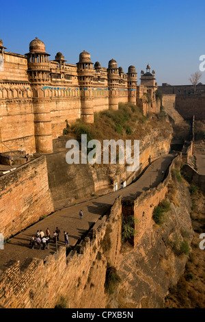 L'Inde, le Madhya Pradesh, l'État fort de Gwalior Banque D'Images