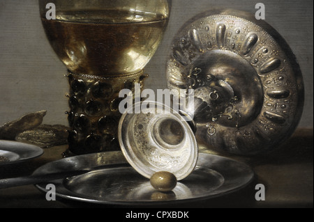 Pieter Claesz (ch. 1597-1660). Still Life, ch. 1635. Détail. Banque D'Images