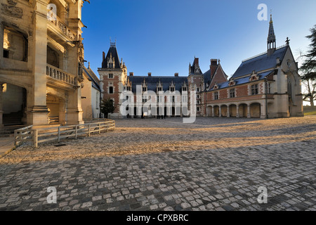 France, Loir et Cher, vallée de la Loire classée au Patrimoine Mondial de l'UNESCO, Château de Blois, aile Louis XII Banque D'Images