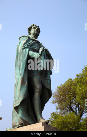 Statue de George IV au Royal Pavilion à Brighton - UK Banque D'Images