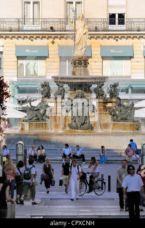 France, Loire Atlantique, Nantes, Place Royale et de la fontaine Banque D'Images