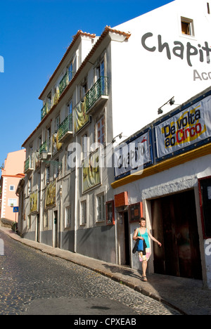 Alfama-Castelo Lisbonne Portugal Rua Costa do Castelo District 7 à l'extérieur Chapito bar restaurant centre culturel et l'école de cirque Banque D'Images