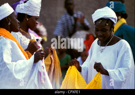 La région de Mopti au Mali Djenne inscrite au Patrimoine Mondial de l'UNESCO Bellas étaient esclaves des Touaregs chaque année Bella communauté encore Banque D'Images