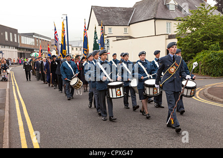 Les Cadets de l'air dans le cadre de fanfare Jubliee Royal 2012 célébrations, Galles, Royaume-Uni Banque D'Images